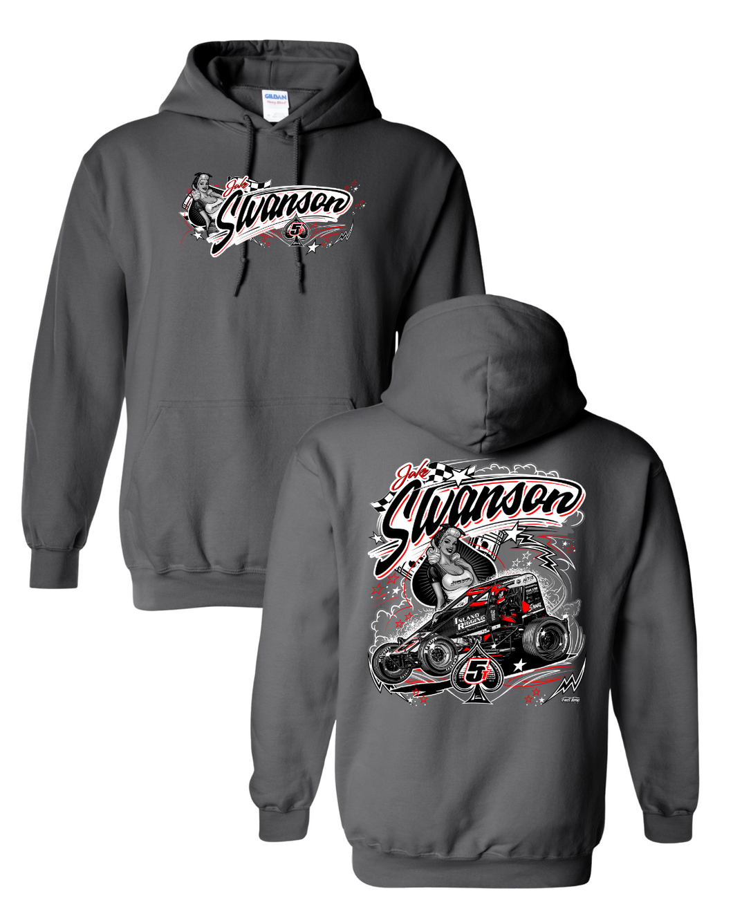 5T PinUp Hoodie - Charcoal