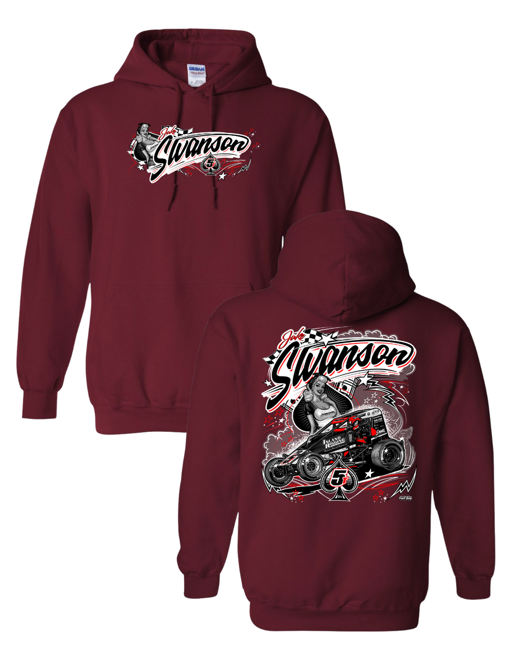 5T PinUp Hoodie - Garnett