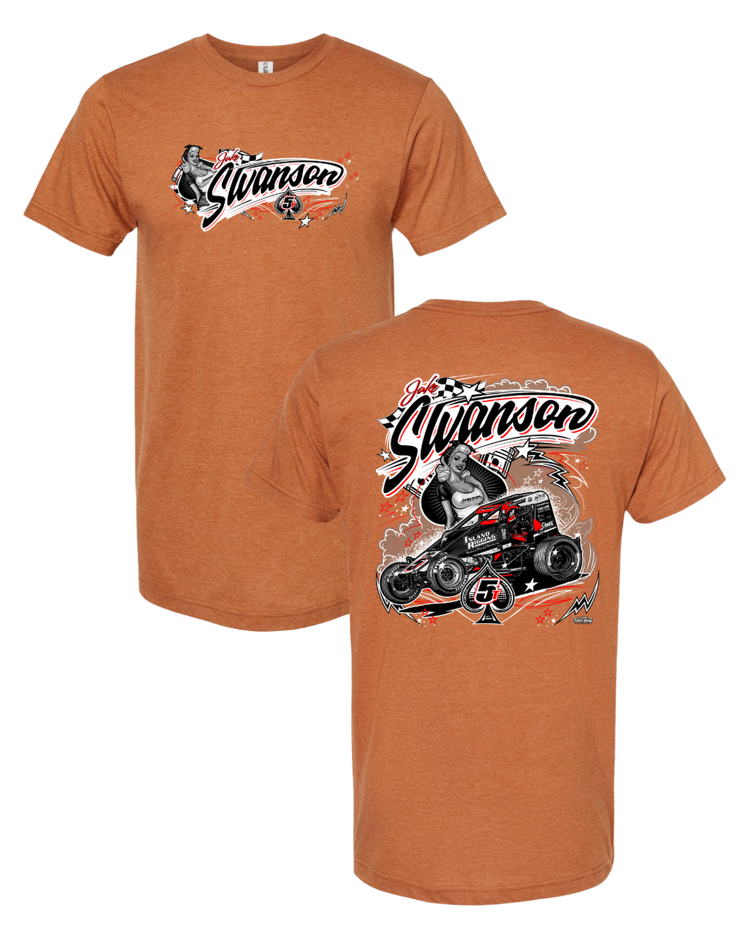 5T PinUp Tee - Heather Rust