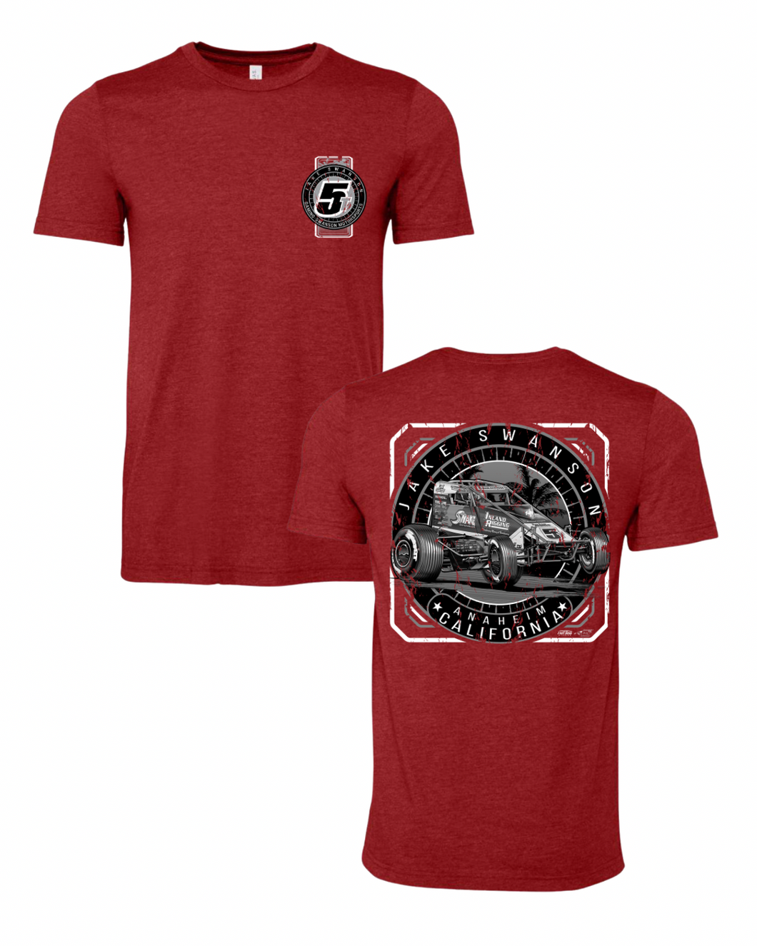 5T West Coast Edition Tee - Heather Canvas Red