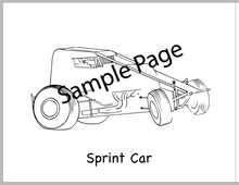 Load image into Gallery viewer, Racecar Coloring Book
